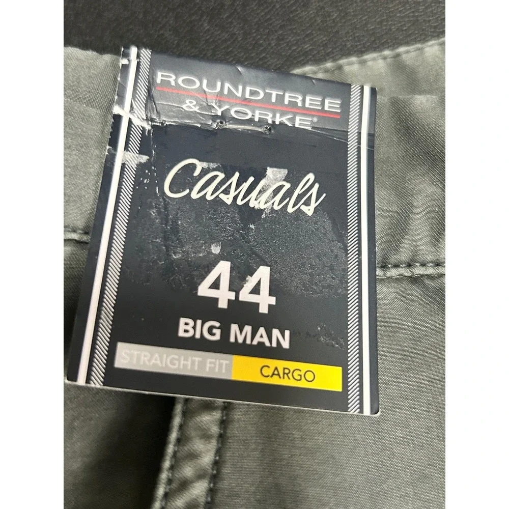 NEW Roundtree & Yorke Mens 44 Gray Straight Fit Cargo Shorts‎ Big Man 9